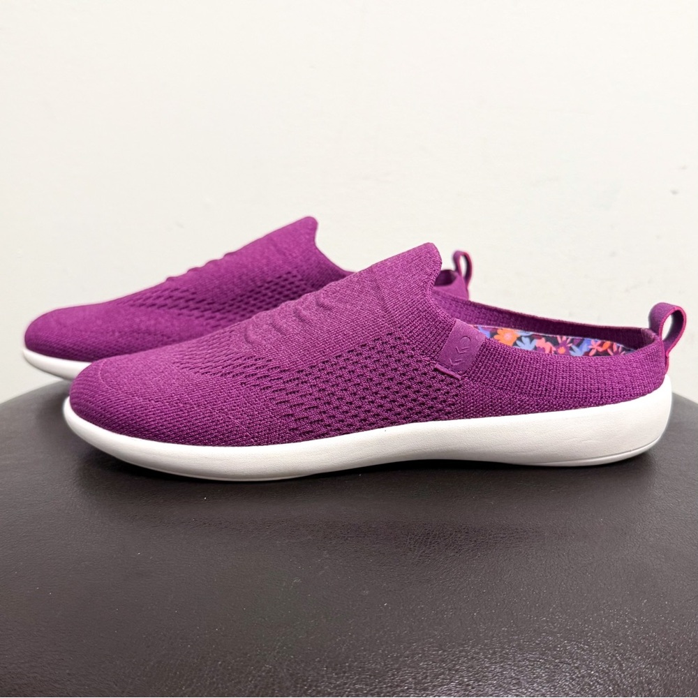 Revitalign Deep Orchid Purple Stella Knit Fabric Slide Slip On Mules Shoes 9.5 B